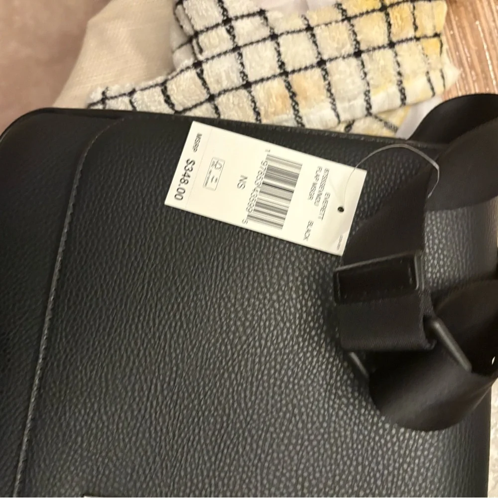 Michael‎ Kors Black Messenger Bag with Pebbled Texture